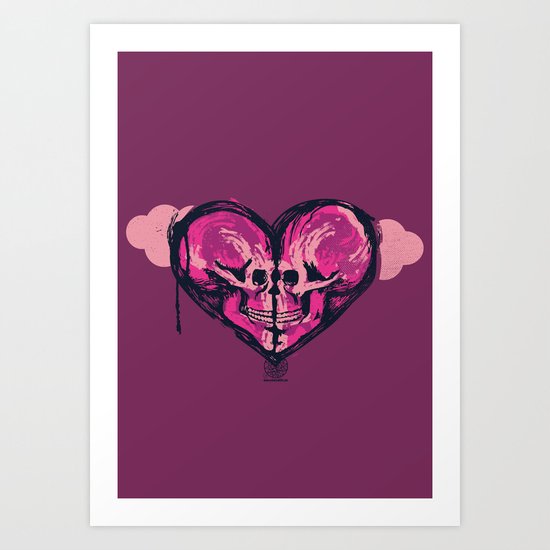 Love Skulls Redux Art Print