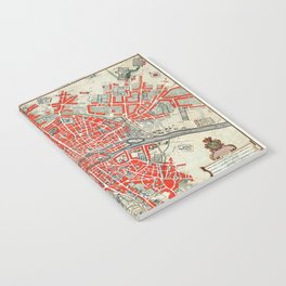 Paris Vintage City Map - Oui Oui Notebook