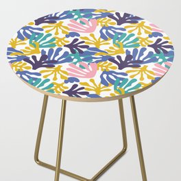 Pattern with colored abstract shapes Side Table