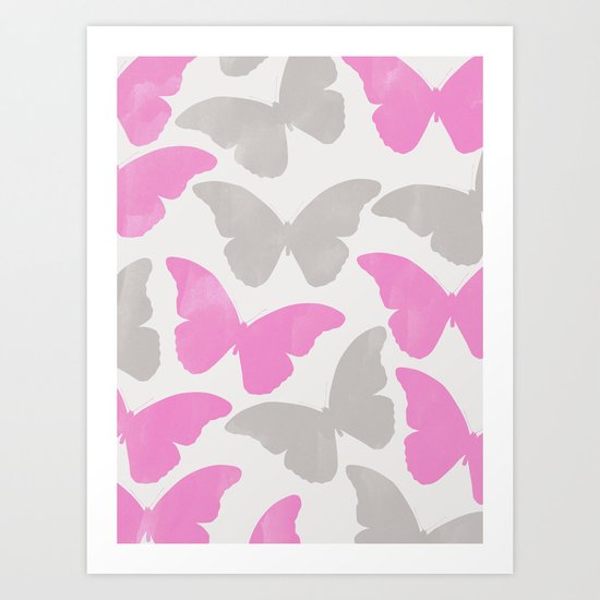 Butterfly pattern Art Print