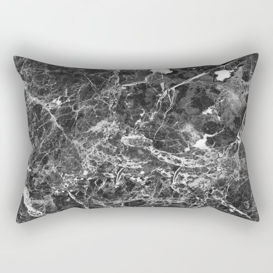 Emprador monochrome marble splash Rectangular Pillow