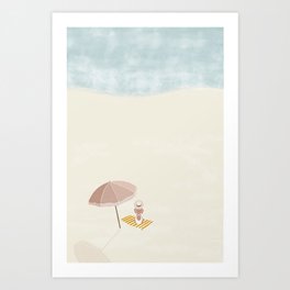 A Day at the Beach Art Print