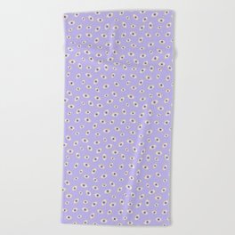 Pastel lilac eyes pattern Beach Towel