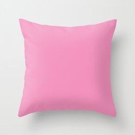 bubblegum pink salmon rose blush mauve coral fuchsia pastel solid color Throw Pillow