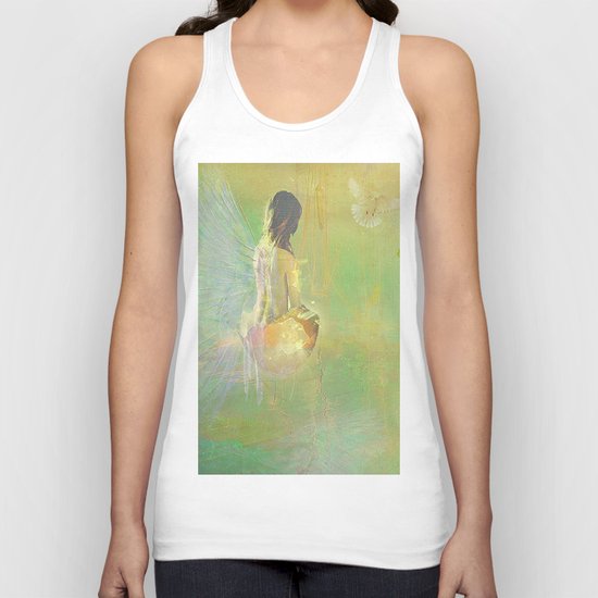 The angel and the dove of the peace Unisex Tank Top