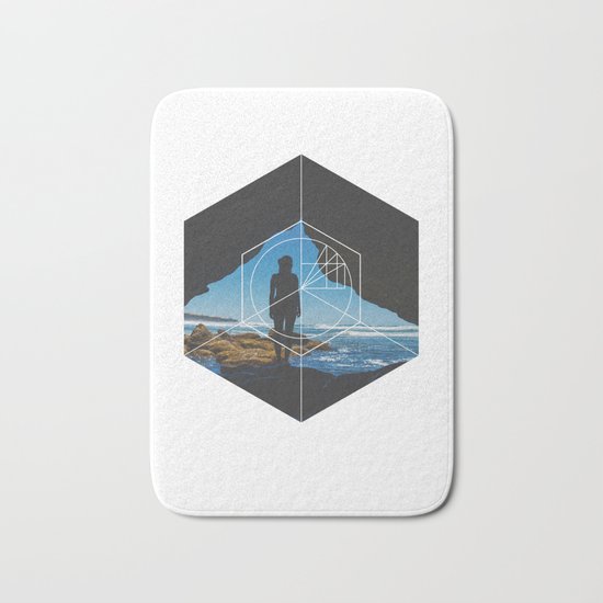 Paradise Cove Girl - Geometric Photography Bath Mat