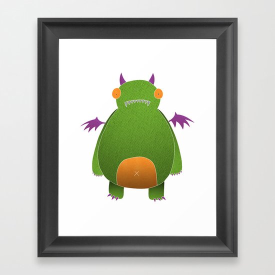 Green Monster Framed Art Print