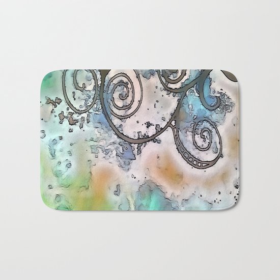 Vintage swirl Bath Mat