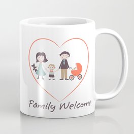 Fathersday Family with kids Coffee Mug