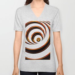 Concentric Circles - Optical Illusion V Neck T Shirt