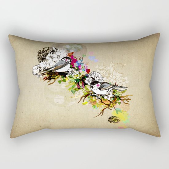 Two Birds Rectangular Pillow