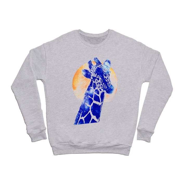 Purple Giraffe Sunrise Crewneck Sweatshirt