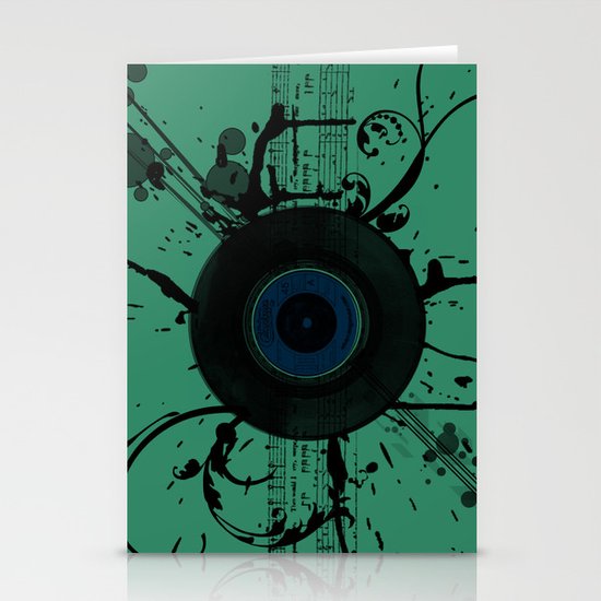 Vintage Vinyl Stationery Cards