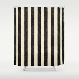 Cabana Stripe - black & cream Shower Curtain