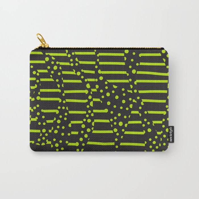 Spots and Stripes 2 - Lime Green Carry-All Pouch
