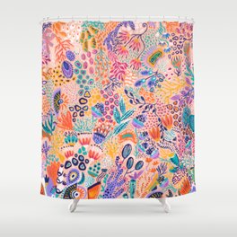 Colorful and Abstract Corals reefs Shower Curtain