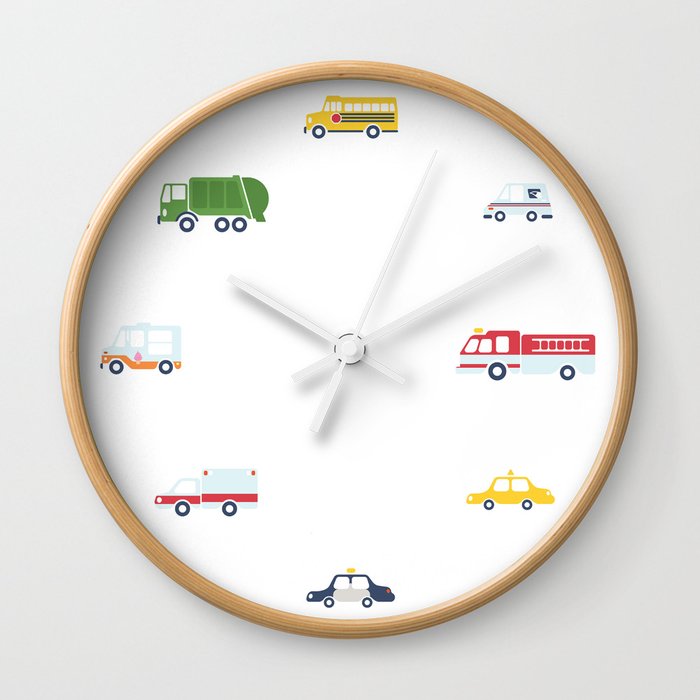 Cars and Trucks Collection Wall Clock