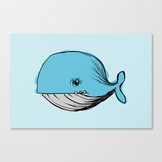 blue whale Canvas Print