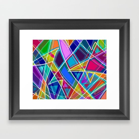 Stained Glass Framed Art Print