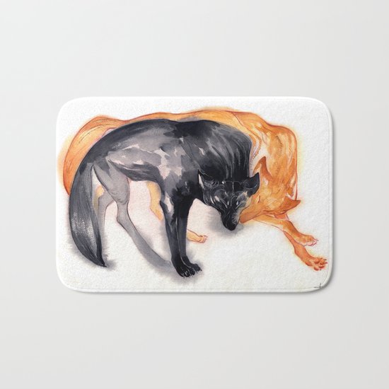 Two Wolves Bath Mat