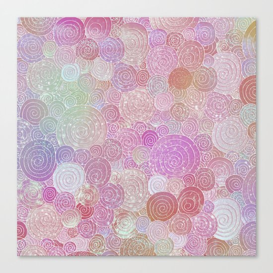 Abstract pink rosegold glamour glitter circles for ladies on #Society6 Canvas Print