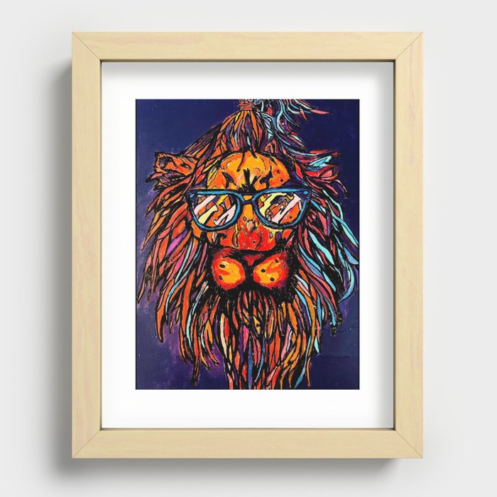 Lion Dude Recessed Framed Print