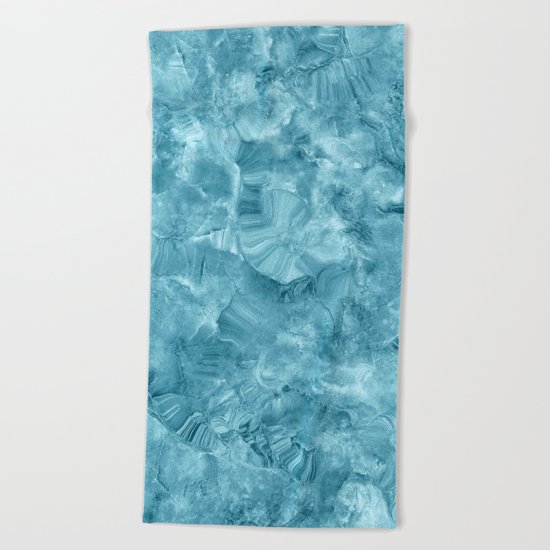 Blue onyx marble Beach Towel