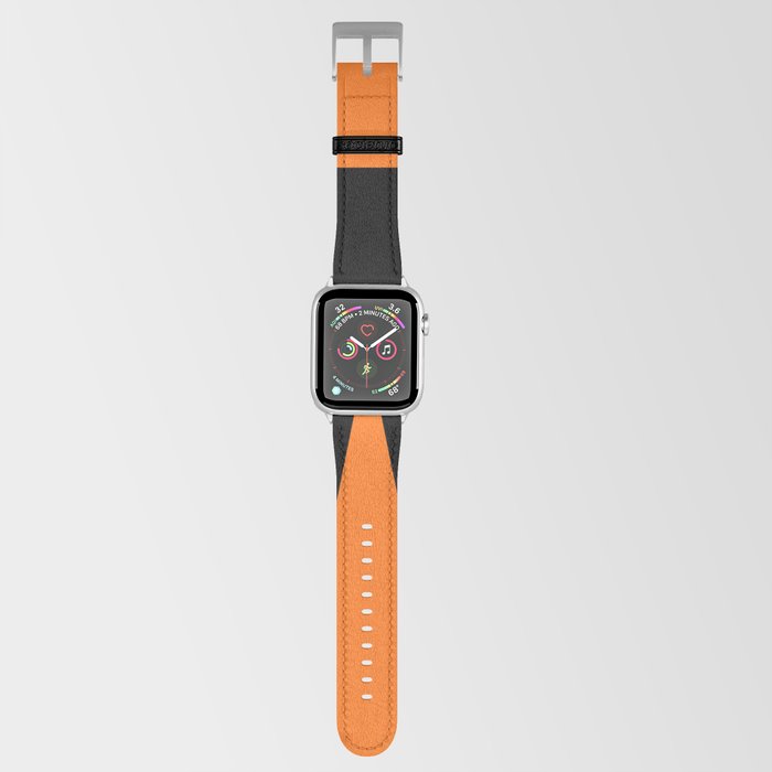 Letter W (Black & Orange) Apple Watch Band