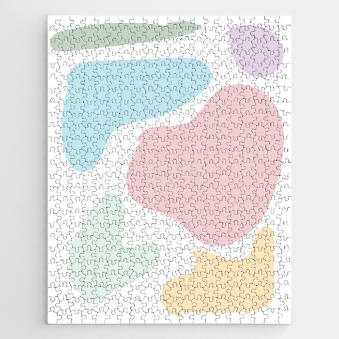 13  Abstract Shapes Pastel Background 220729 Valourine Design Jigsaw Puzzle