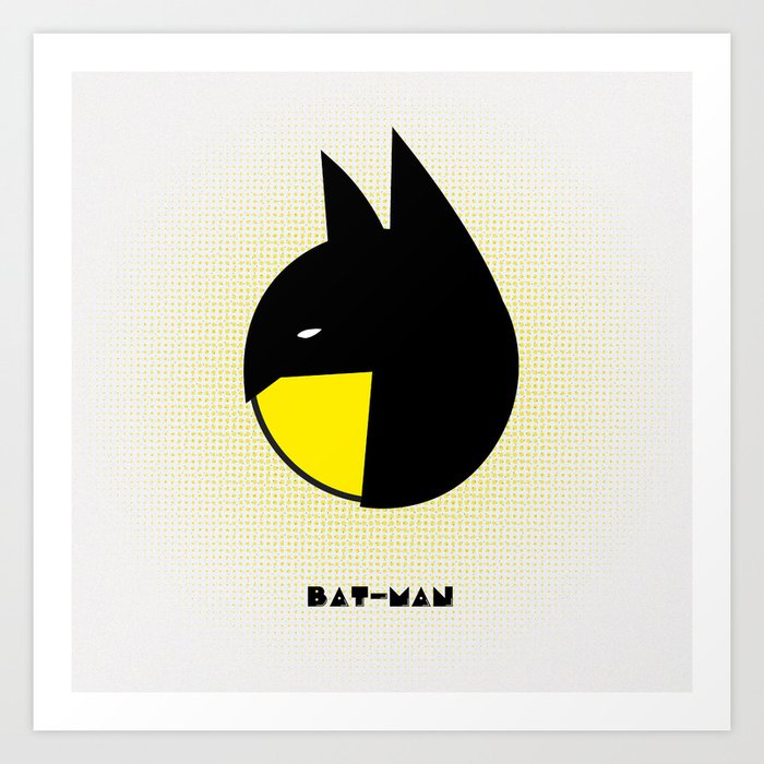 bat-man or pac-man? Art Print