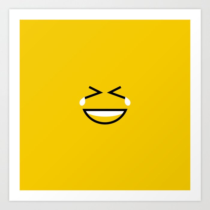 type face: laugh yellow Art Print
