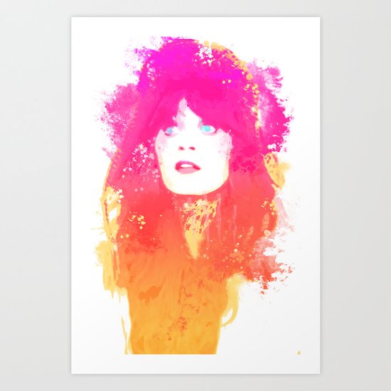 Zooey Deschanel Art Print