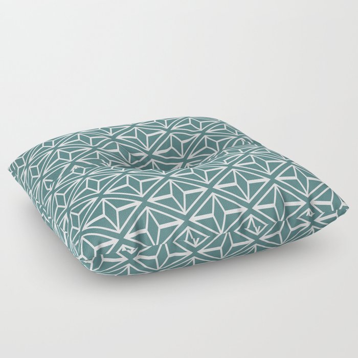 Art Deco Pattern - Teal Floor Pillow