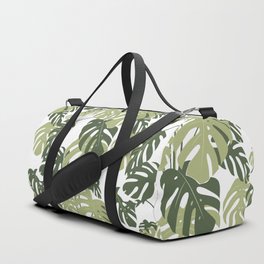Tropical Monstera Leaves Duffle Bag