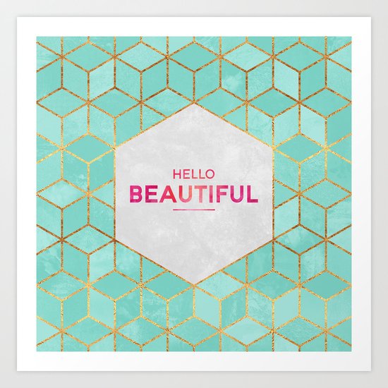 Hello Beautiful Art Print