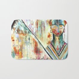 "Trust Inside" Original Painting by Flora Bowley Bath Mat | Abstract, Painting 