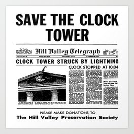Save the Clock Tower Art Print