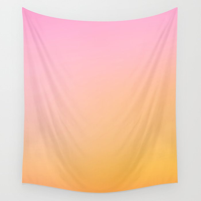 Sunrise Love - Pink & Pumpkin orange glow Wall Tapestry