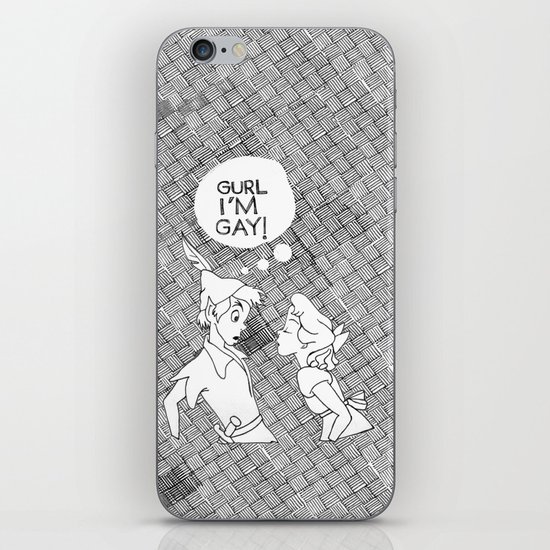 GURL... I'M GAY! (Peter Pan) iPhone & iPod Skin