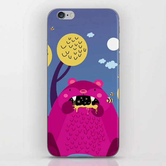 The bear and the bees iPhone & iPod Skin