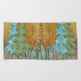 Mysterious Forest Beach Towel