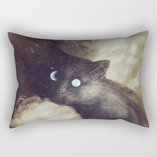 The Cat and the moon Rectangular Pillow