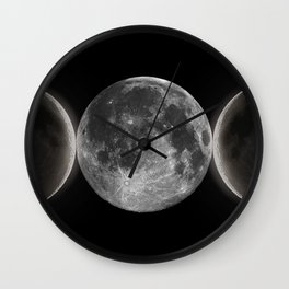 Triple Moon Goddess Wall Clock