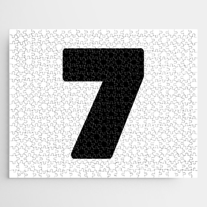 7 (Black & White Number) Jigsaw Puzzle