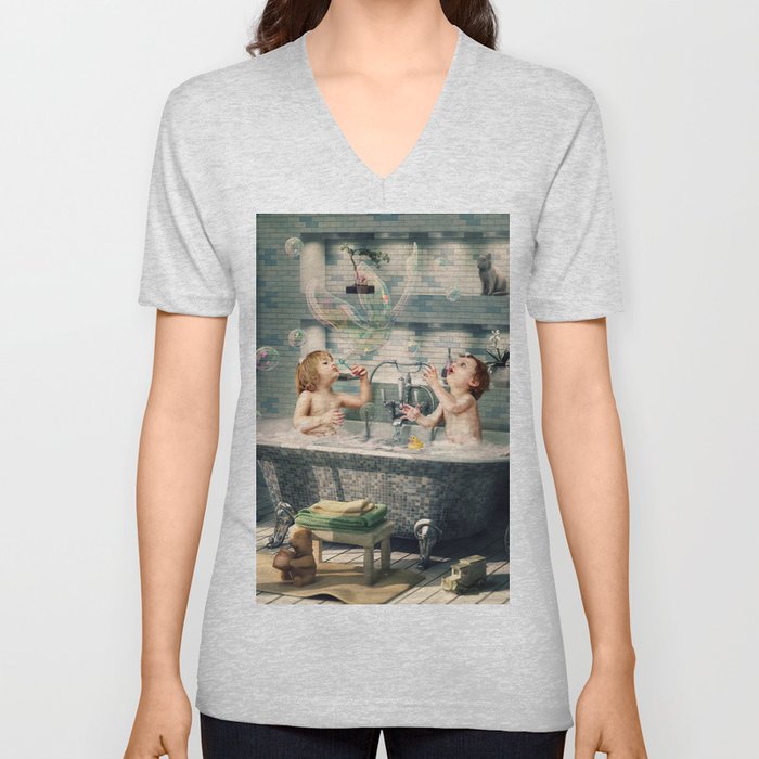 H. Ch. Andersen tale motive  ”The Ugly Duckling” V Neck T Shirt