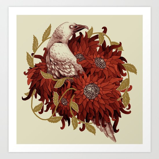 Bird and Flowers Art Print