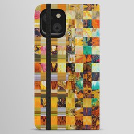 Modern Multicolored Plaid Pattern iPhone Wallet Case