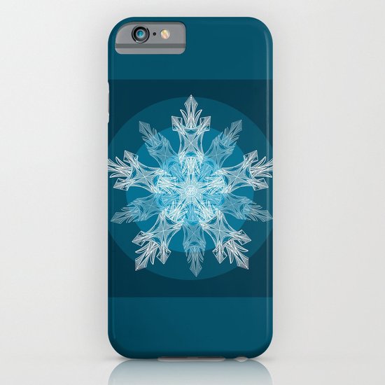 1 Blue Snowflake iPhone & iPod Case