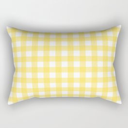 Yellow gingham pattern Rectangular Pillow