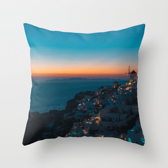 Santorini Island, Greece | Cyclades Islands | Mediterranean Sea | Greek Islands Photography 17 Throw Pillow